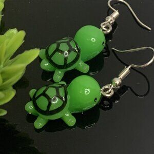 Turtle Earrings, Turtle Jewelry, Gift Idea, Silly Earrings, Animal Earrings